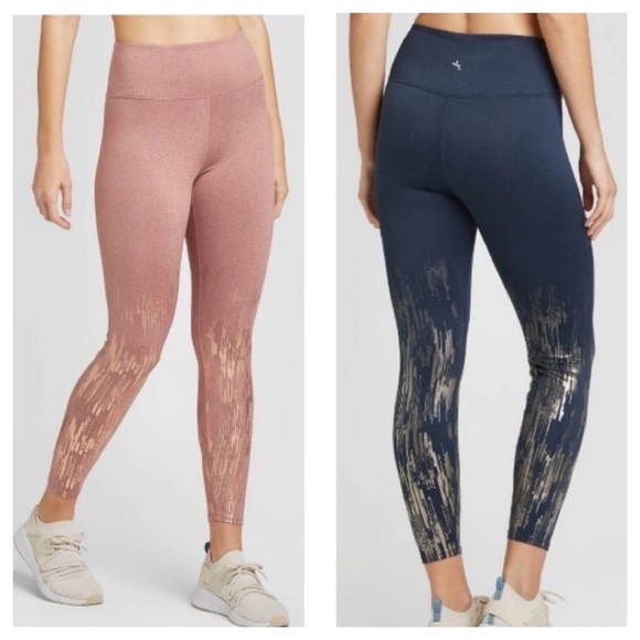 JoyLab Pants & Jumpsuits Joy Lab High Rise Metallic Print 78 Leggings Nwt Poshmark